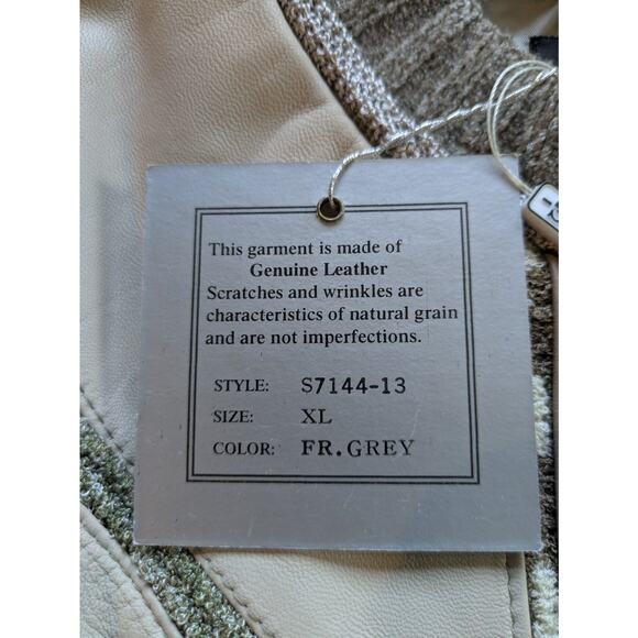 Vintage 90s Saxony Leather Sweater, Coogi Hip-Hop - Men's XL, New With Tags RARE - Picture 10 of 15